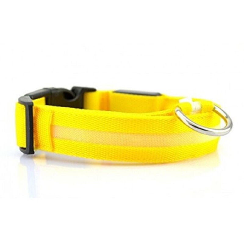 immagine 0 del prodotto trade shop traesio collare regolabile luminoso a led per cani e gatti vari colori e misure giallo s