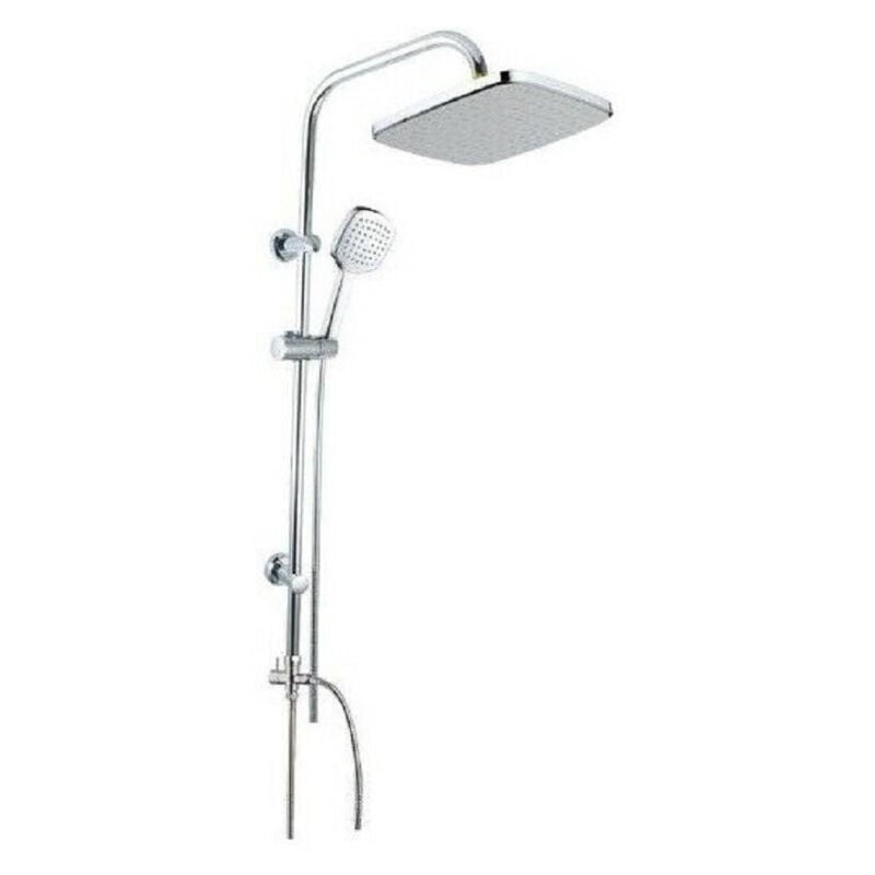 foto del prodotto trade shop traesio colonna doccia saliscendi miscelatore cromato rubinetto soffione doccetta 59396 
