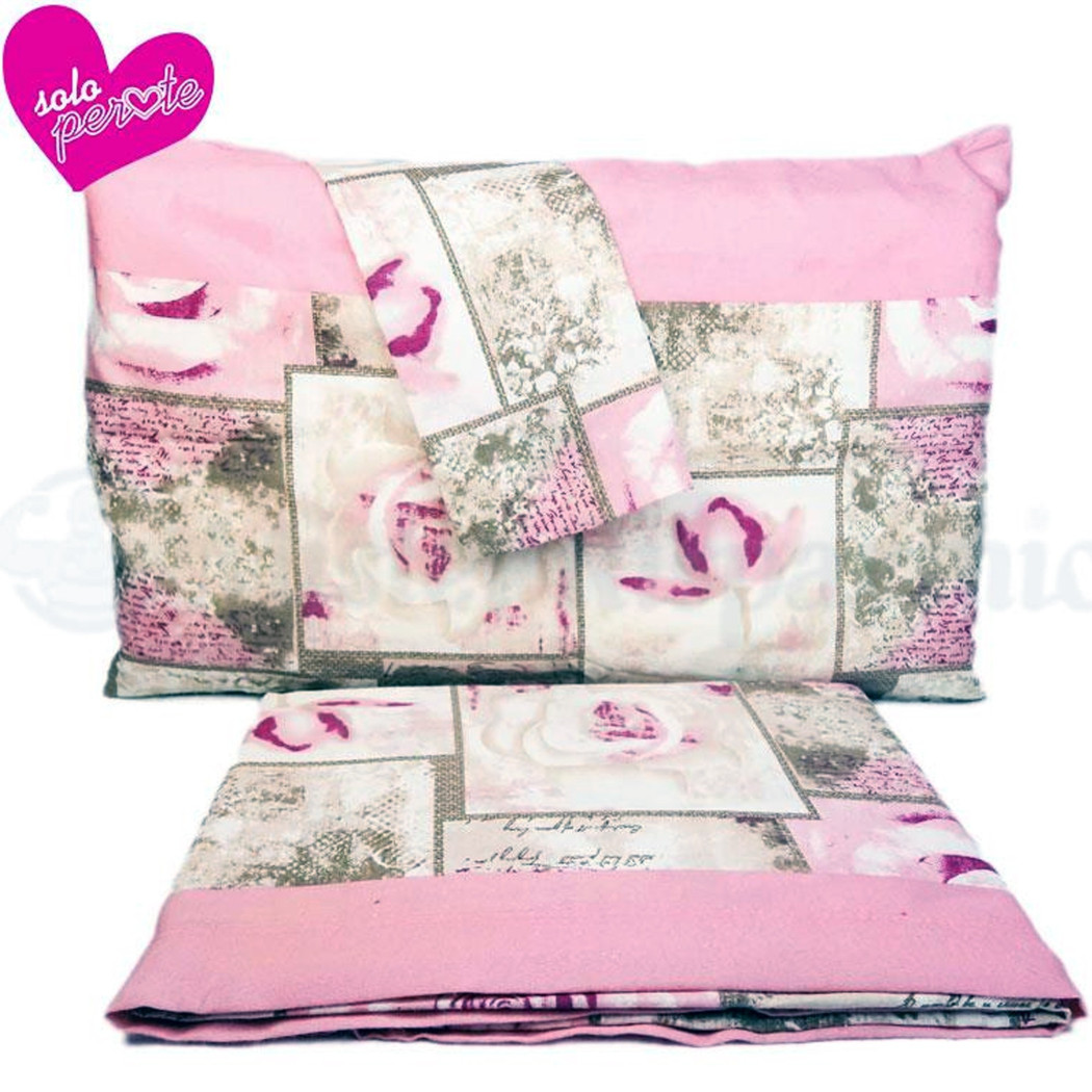 foto del prodotto trade shop traesio completo da letto lenzuola in flanella effetto 3d con federe copri cuscini rose 