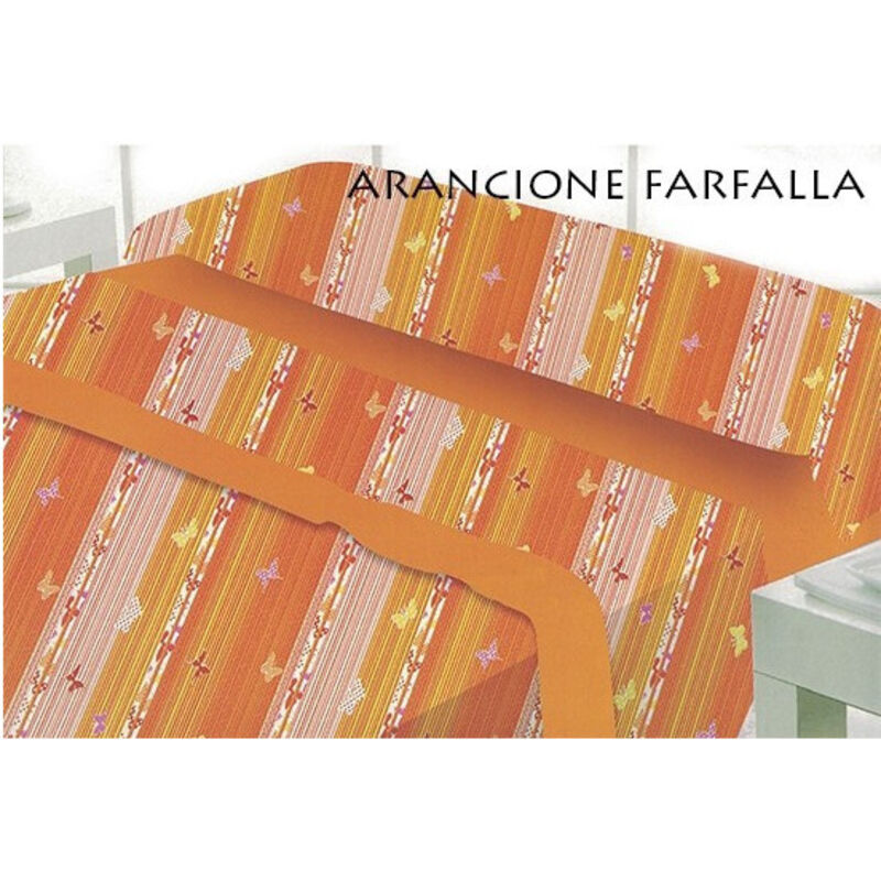 foto del prodotto trade shop traesio completo letto matrimoniale gioie di casa lenzuola 240x280 cm moribido e caldo arancione farfalla
