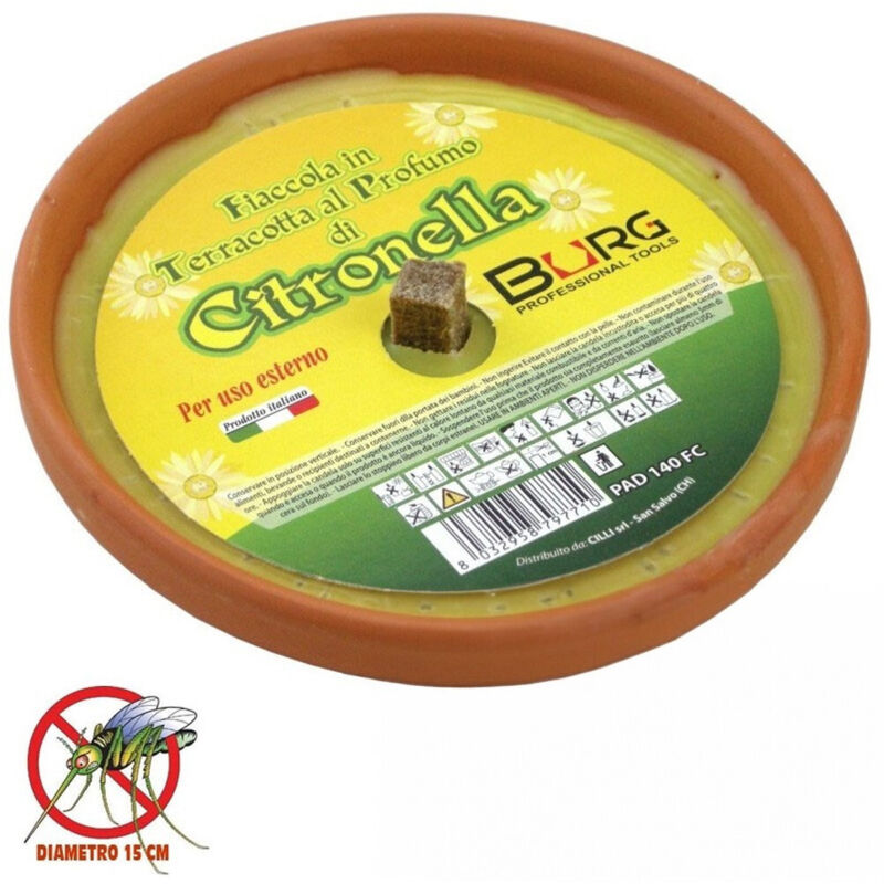 foto del prodotto trade shop traesio confezione 10 x candela citronella in terracotta diametro 15 cm antizanzare 