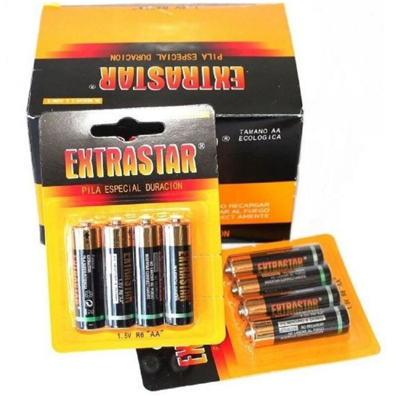 foto del prodotto trade shop traesio confezione batterie pile pila stilo aa r6 1.5v 48 pile 12 confezioni da 4 aa 