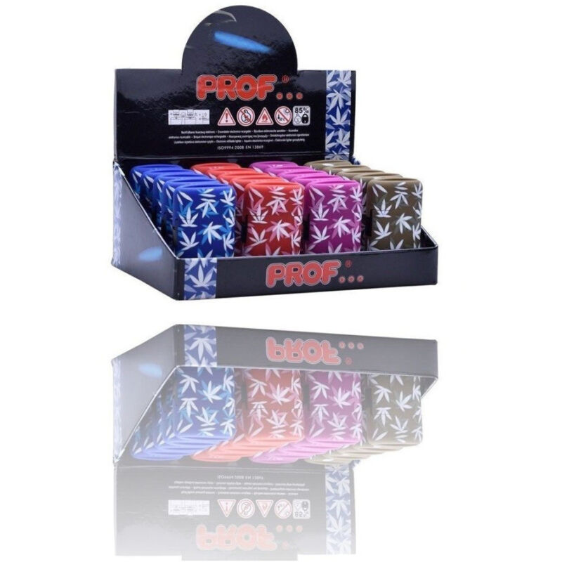 foto del prodotto trade shop traesio confezione box 20 pz accendini elettronici ricaricabili capsule leaves 