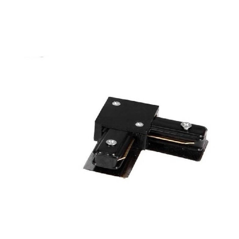 foto del prodotto trade shop traesio connettore giunzione tipo l per binario monofase 2 poli colore nero pista nl 
