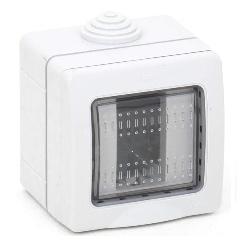 foto del prodotto trade shop traesio contenitore 1 moduli copri interruttori parete jk lk44001 ip55 scatola prese 
