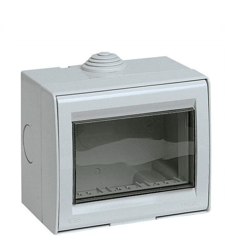 foto del prodotto trade shop traesio contenitore 3 moduli copri interruttori parete jk lk44003 ip55 scatola prese 
