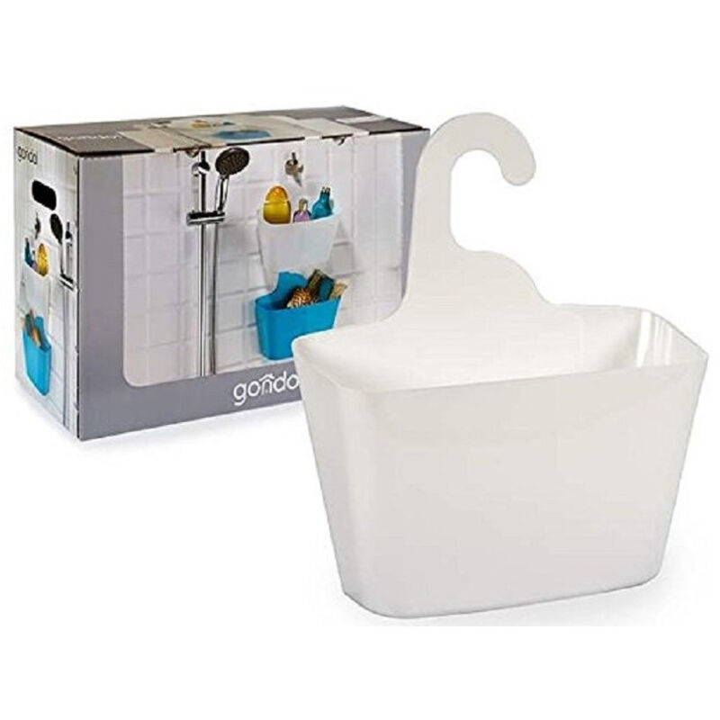 foto del prodotto trade shop traesio contenitore con gancio 13x28,5x31cm portaspugna sapone cucina bagno in plastica 