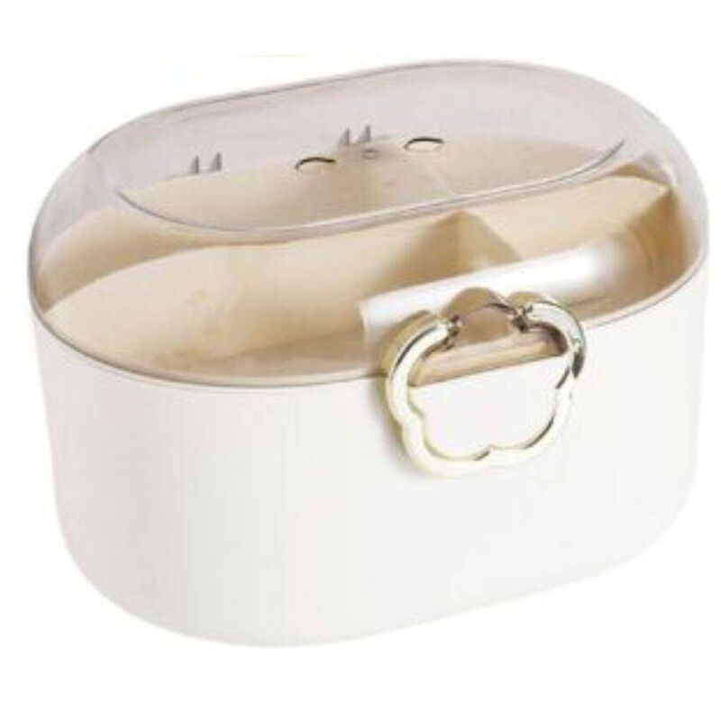 foto del prodotto trade shop traesio - contenitore organizzatore per cassetti arredamento colore bianco dim. 27x24x18cm -