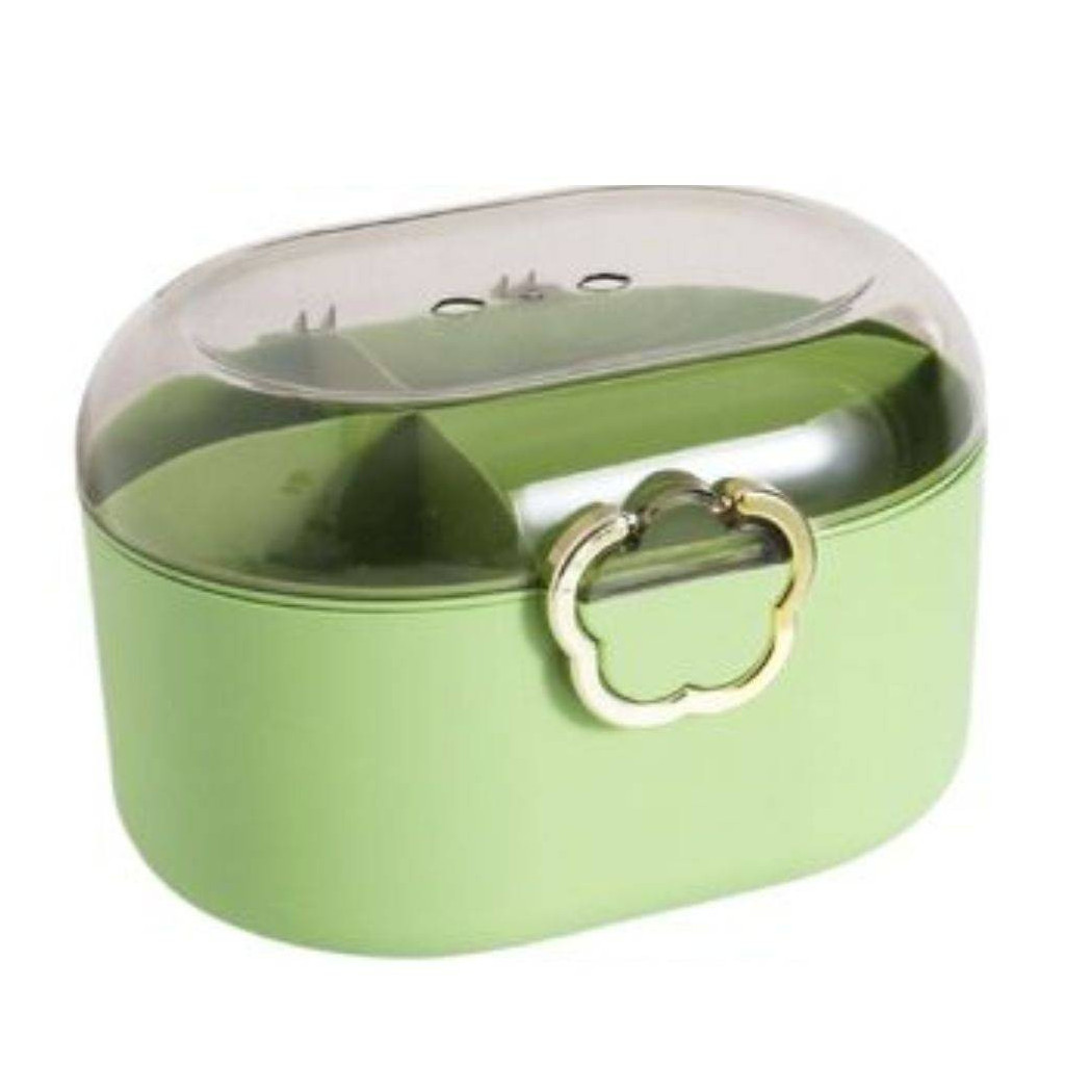 foto del prodotto trade shop traesio contenitore organizzatore per cassetti arredamento colore verde dim. 27x24x18 cm 