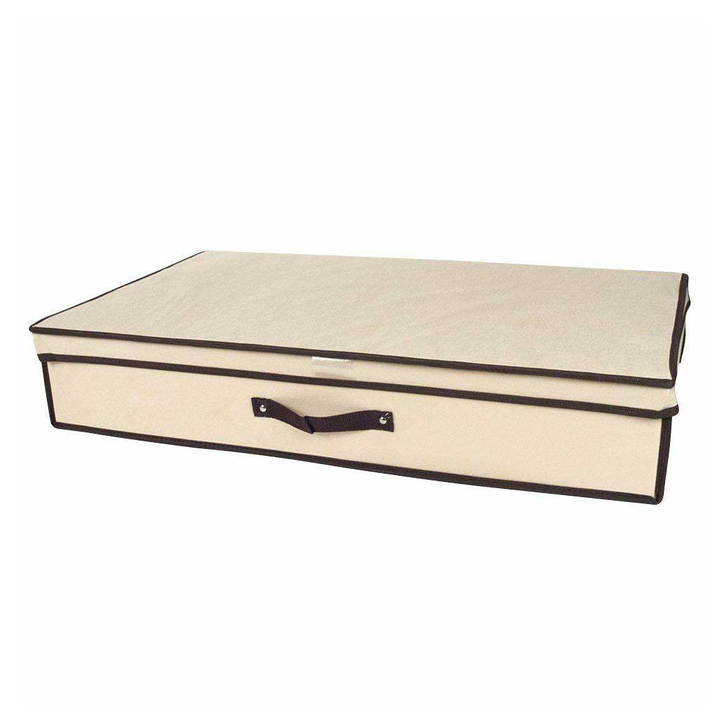 foto del prodotto trade shop traesio contenitore salvaspazio sottoletto in tessuto per cambio stagione 80x45x15cm 