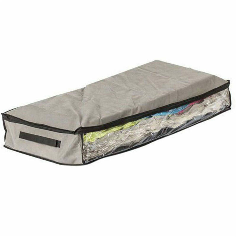 foto del prodotto trade shop traesio contenitore salvaspazio sottoletto tessuto cambi stagione coperte vestiti 80x45cm 