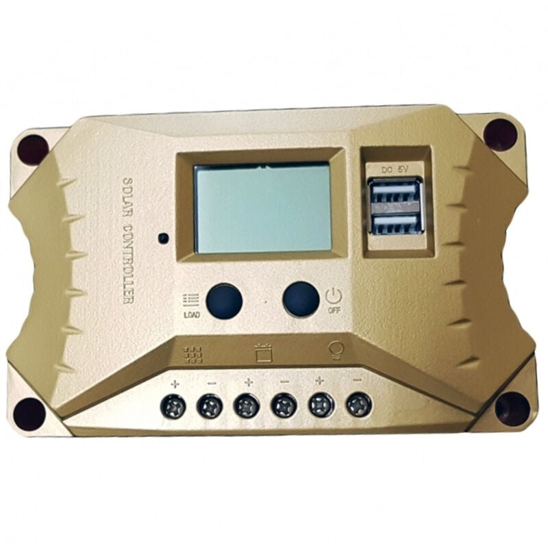 foto del prodotto trade shop traesio controller regolatore carica batteria 702 2porte usb 20a pannello energia solare 