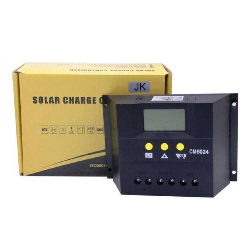 foto del prodotto trade shop traesio - controller regolatore di carica pannelli solari 12v/24v 60a automatico -