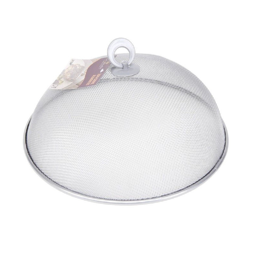 foto del prodotto trade shop traesio coperchio copricibo copri piatti alimenti cibo copertura rete in metallo 27,5cm 