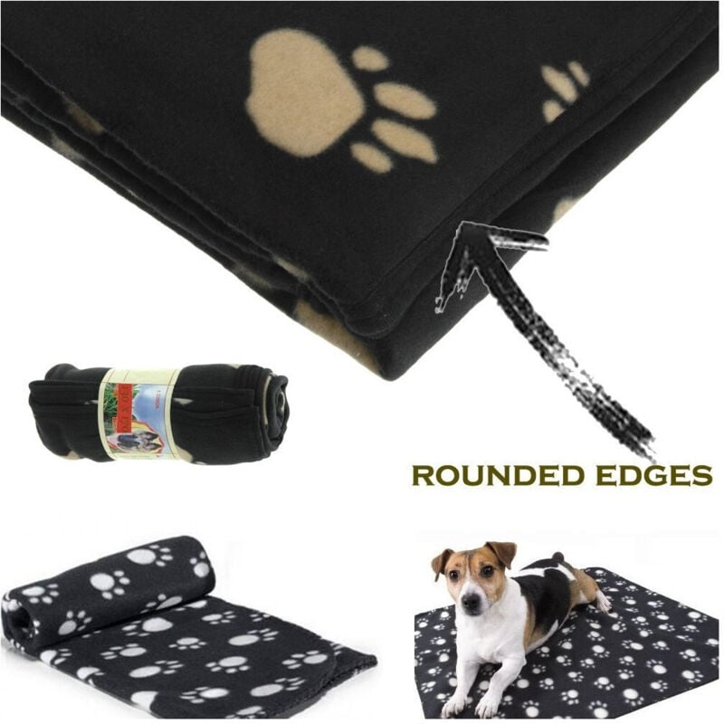 foto del prodotto trade shop traesio coperta plaid in pile copri divano o coprisedile per cani e gatti paw 50 x 70 