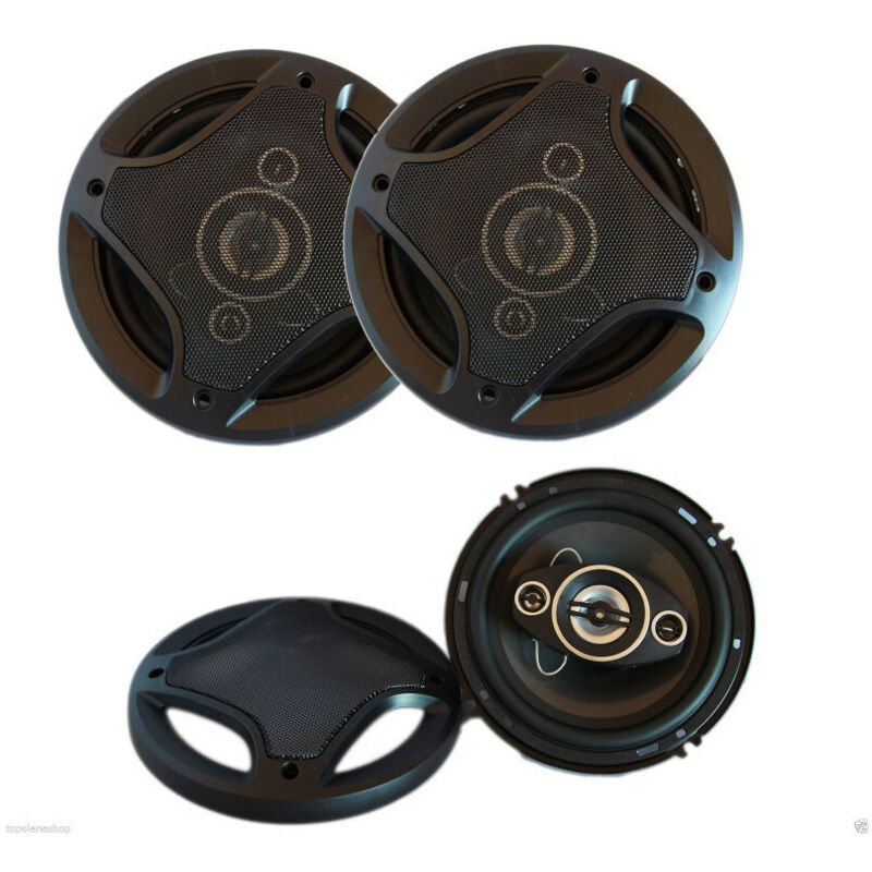 foto del prodotto trade shop traesio - coppia altoparlanti auto 16 cm 3 vie 400watt casse 400w woofer speaker -
