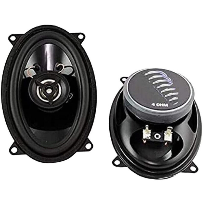 foto del prodotto trade shop traesio coppia di altoparlanti a incasso 2 vie coassiali casse autoradio 9x15cm 300 watt 