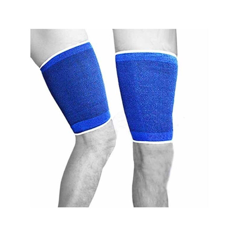 foto del prodotto trade shop traesio coppia fascia elastica supporto per coscia polpacci anallergico e lavabile 