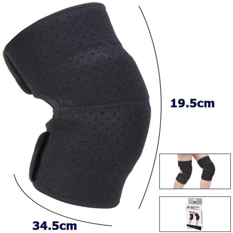 foto del prodotto trade shop traesio coppia ginocchiere fascia tutore anallergica lavabile per bambini colore nero s 