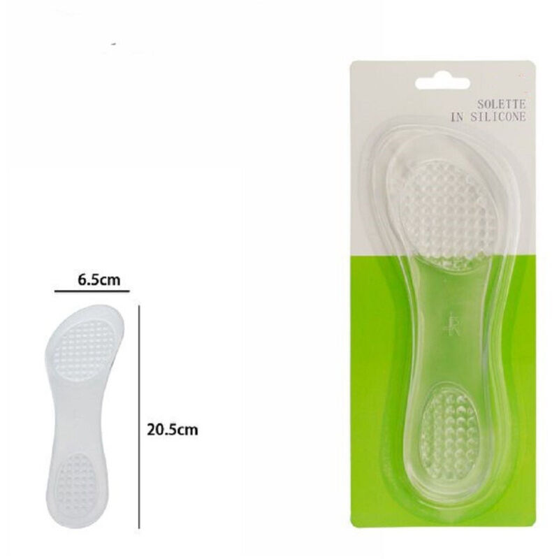 foto del prodotto trade shop traesio coppia solette gel silicone morbido cura protezione sottopiede 6,5x20,5 cm 67292 