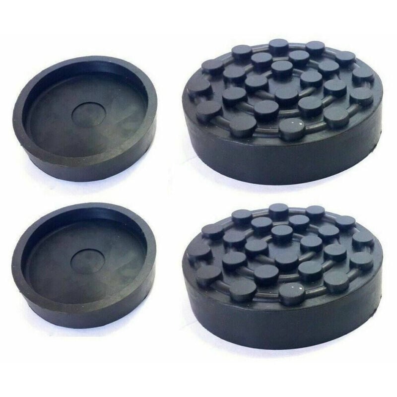 foto del prodotto trade shop traesio - coppia tamponi in gomma per ponte sollevatore 120x30 mm universale art.1 -