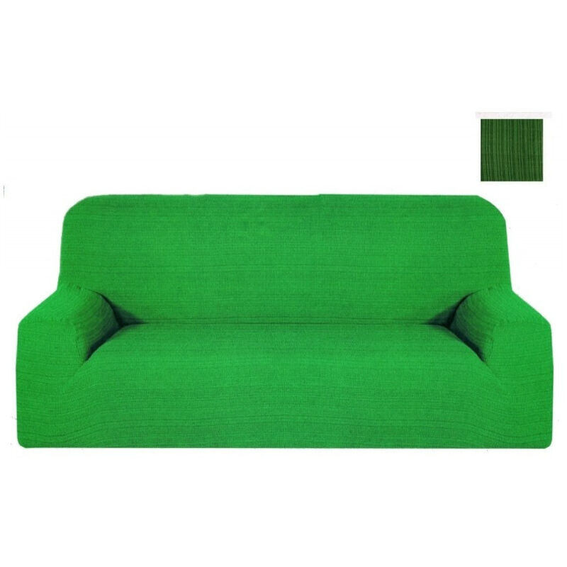 foto del prodotto trade shop traesio copridivano 3 posti estendibile da 170 a 250 cm copri divano elasticizzato verde