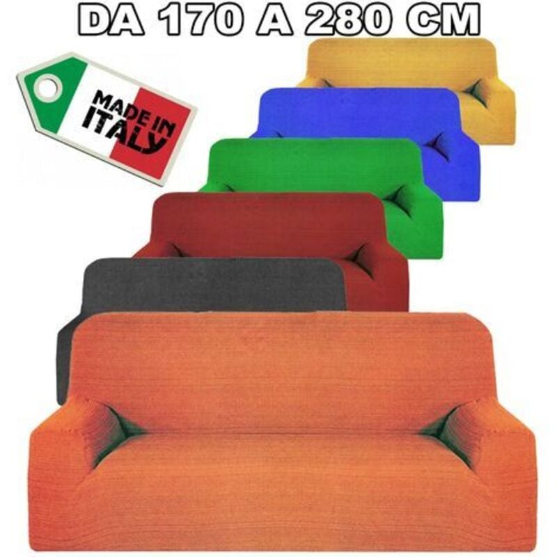 foto del prodotto trade shop - traesio - copridivano 4 posti estendibile da 170 a 280 cm copri divano elasticizzato color - bordeaux