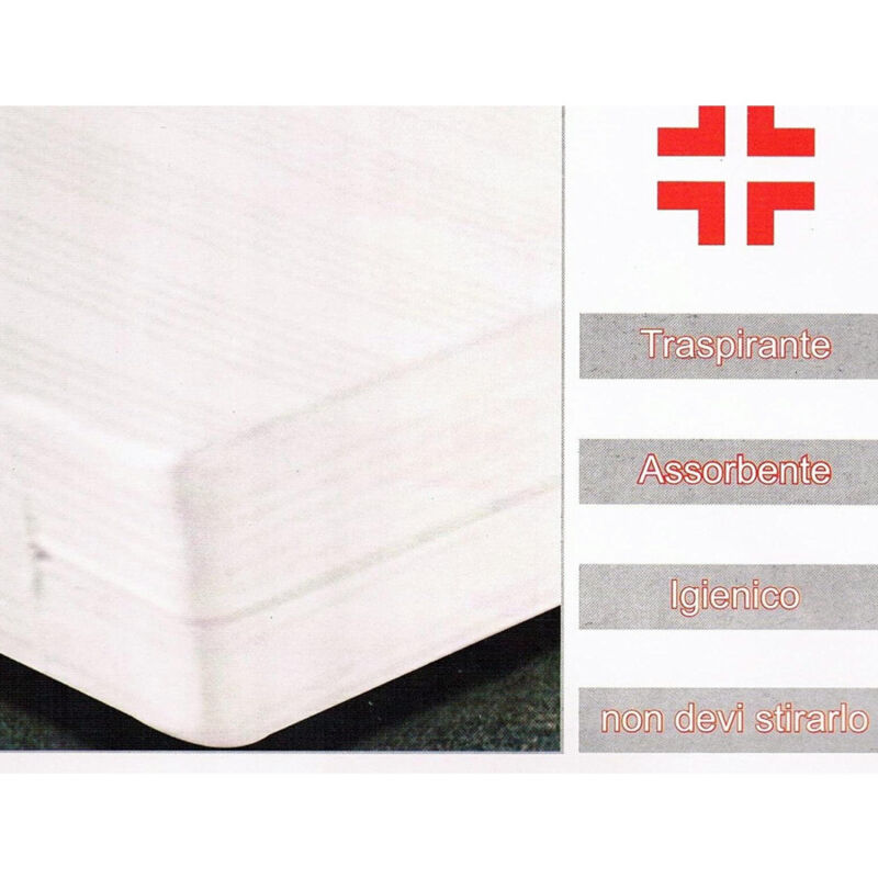 foto del prodotto trade shop traesio coprimaterasso fodera materasso sanitario matrimoniale 2 piazze con cerniera zip 