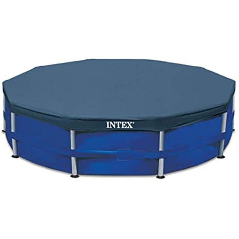 foto del prodotto trade shop traesio copripiscina frame 305 cm telo per piscina con telaio pvc tondo copertura 28030 