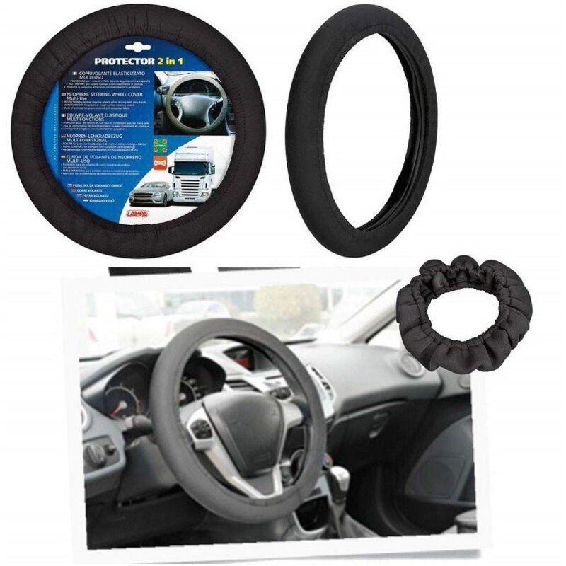 foto del prodotto trade shop traesio coprivolante elasticizzato nero neoprene universale antiscivolo auto resistente 