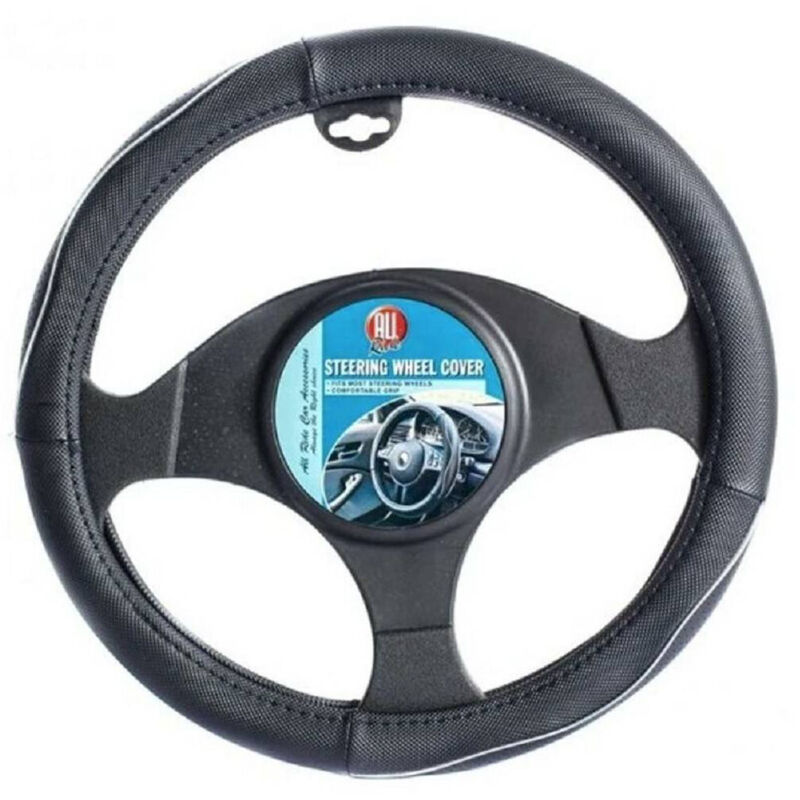foto del prodotto trade shop traesio coprivolante universale auto in ecopelle copertura sterzo macchina camper 38 cm 