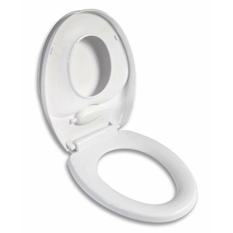 foto del prodotto trade shop traesio copriwater bianco adattatore riduttore bambini tavoletta wc chiusura ammortizzata 3,5