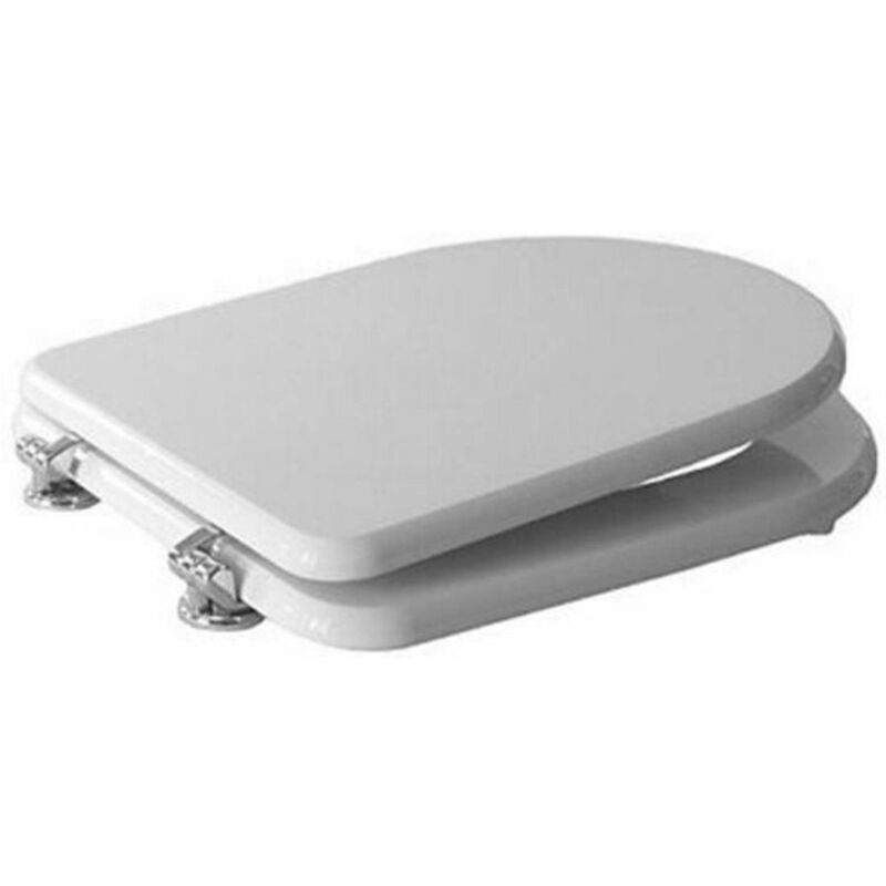 foto del prodotto trade shop traesio copriwater copri water sedile wc bagno legno mdf bianco grande 45x37 forma a u 3,5