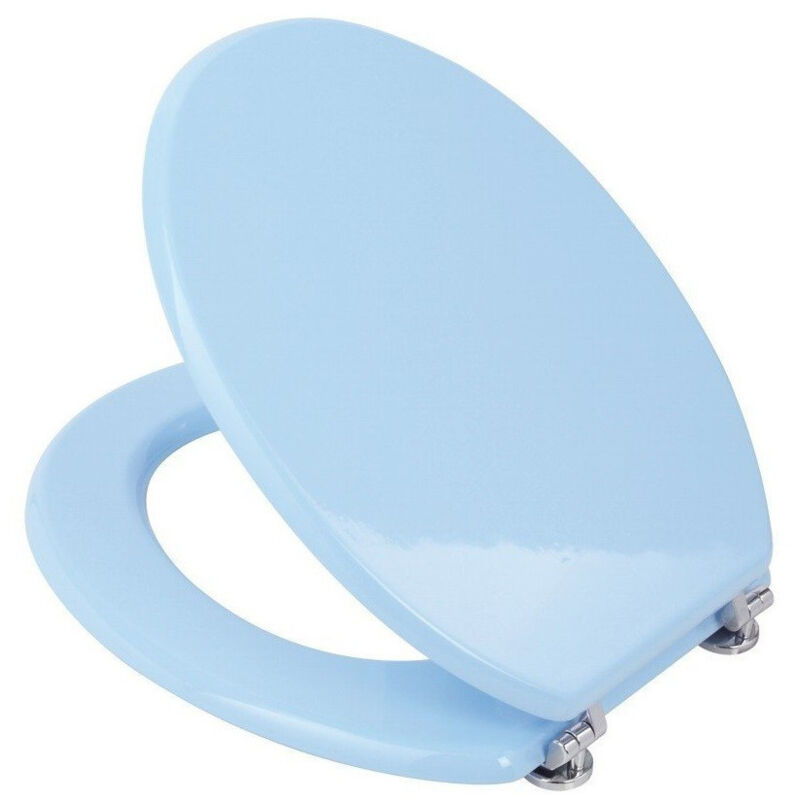 foto del prodotto trade shop traesio copriwater copri water sedile wc bagno universale cerniere acciaio azzurro 
