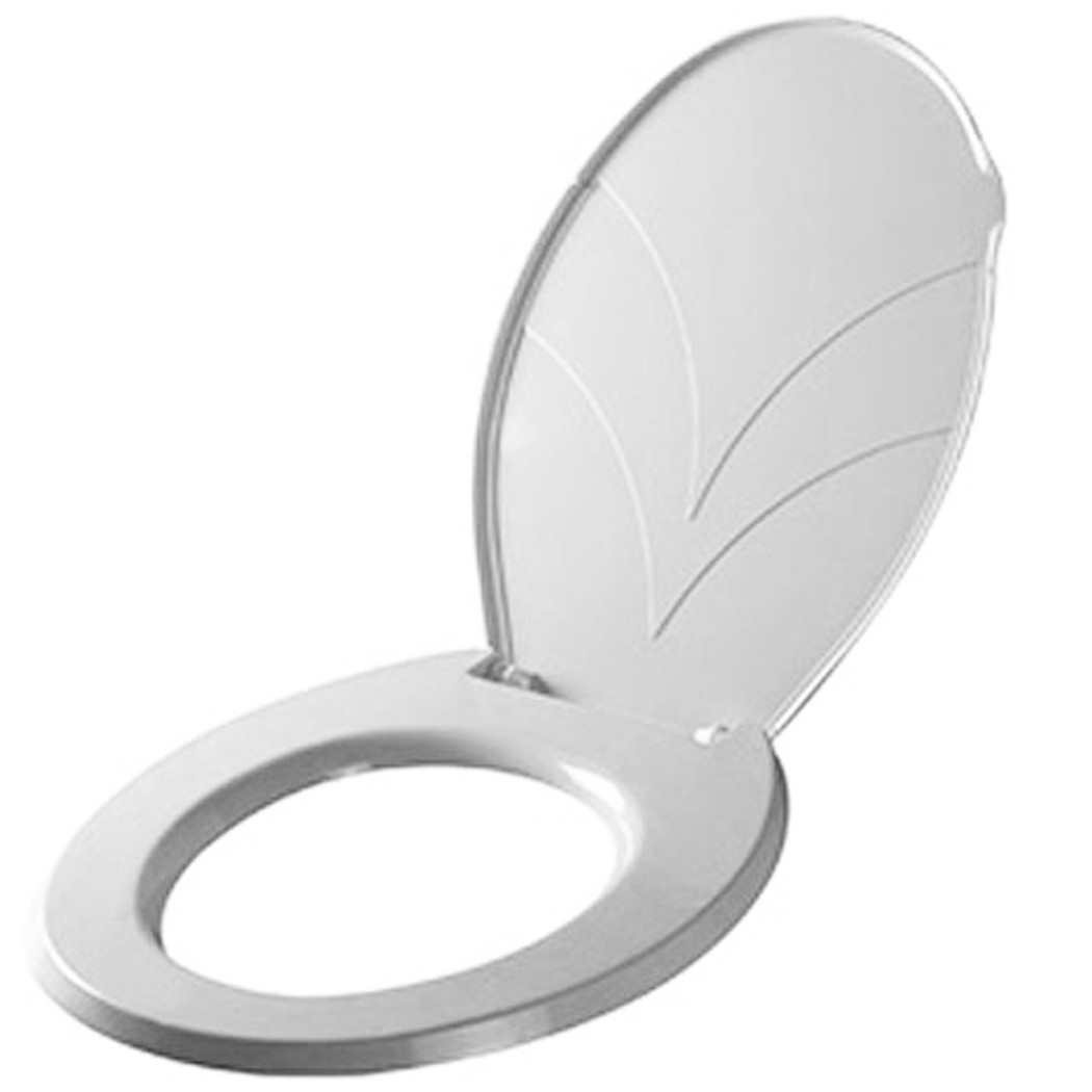 foto del prodotto trade shop traesio copriwater coprivaso tavoletta sedile wc plastica diametro 324mm colore bianco 3,5