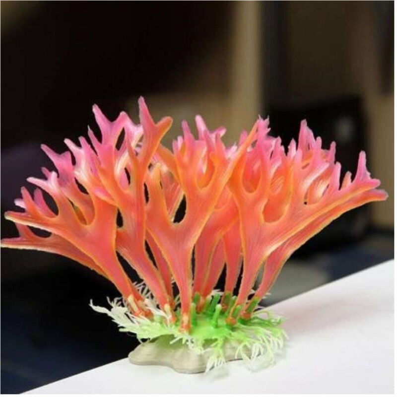 foto del prodotto trade shop traesio corallo finto 13cm artificiale acquario pianta finta plastica addobbi piantina 