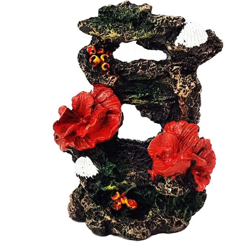 foto del prodotto trade shop traesio - corallo in resina ornamento per acquario parete rocciosa 11x8x14 cm decorazioni -
