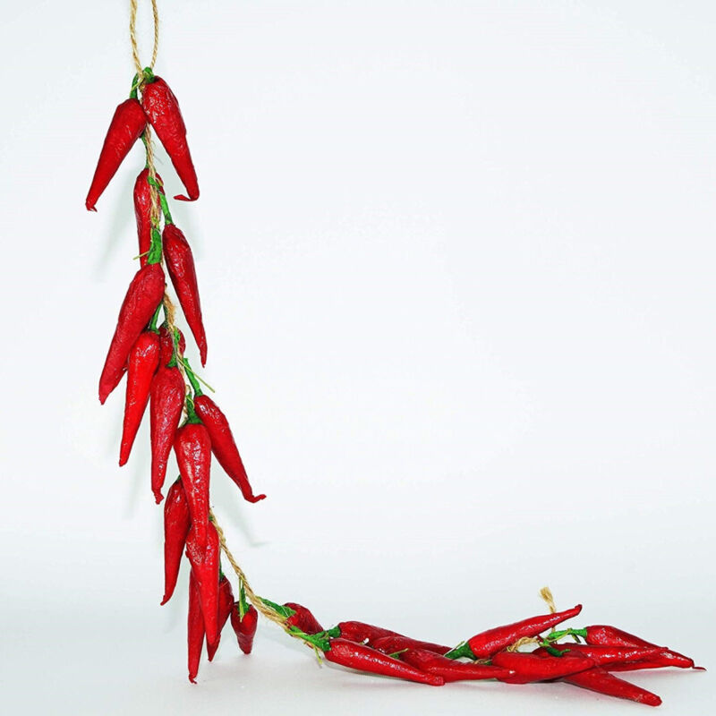 foto del prodotto trade shop traesio corda corde 2 pezzi aglio cipolla peperoncino limoni pesca mele decorazioni 