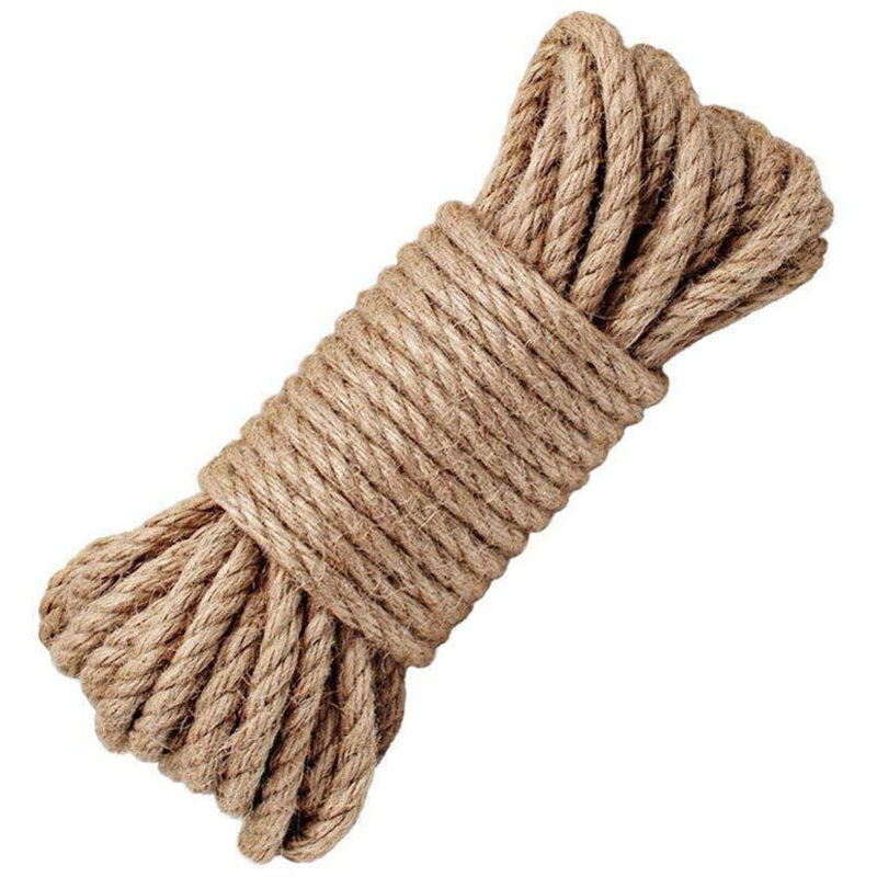 foto del prodotto trade shop traesio corda fune canapa multiuso intrecciata giardino lunghezza 10m diam 6mm 
