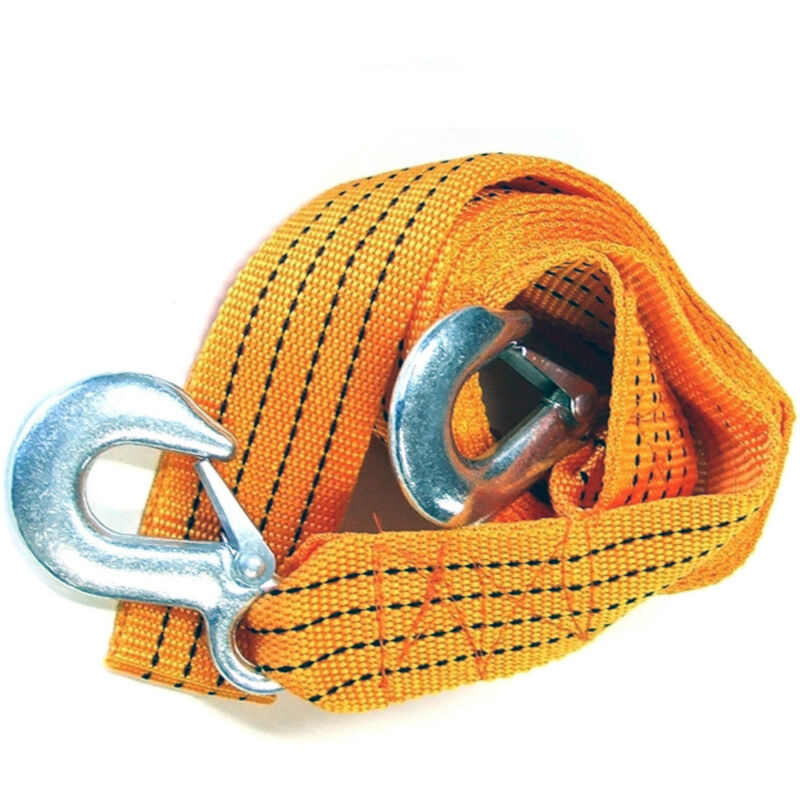 foto del prodotto trade shop traesio corda traino nastro tensore rimorchio cavo fune max 1tonnellate ganci auto moto 