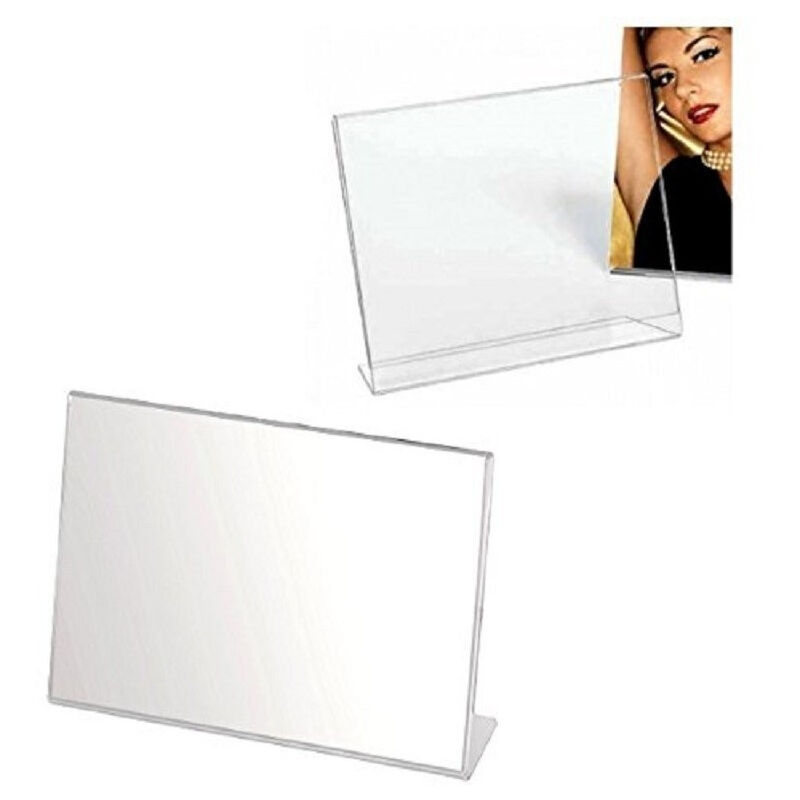 foto del prodotto trade shop traesio cornice espositore trasparente in plexiglass 21x29.7cm orizzontale porta foto 