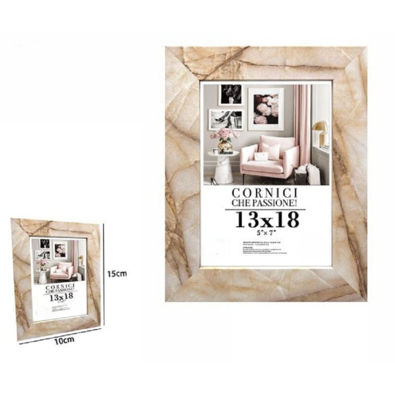 foto del prodotto trade shop traesio cornice foto portafoto quadri tele poster 13 x 18 cm modello effetto marmo 71659 