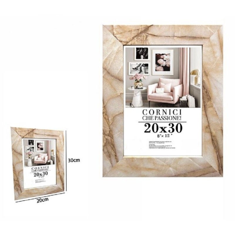foto del prodotto trade shop traesio cornice foto portafoto quadri tele poster 20 x 30 cm modello effetto marmo 71663 