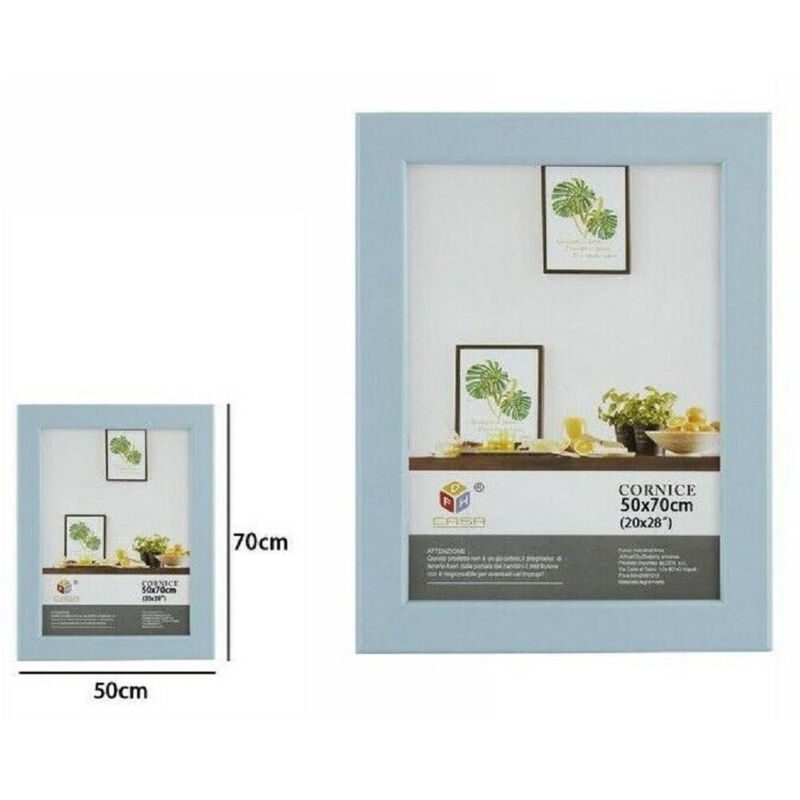 foto del prodotto trade shop traesio cornice per foto fotografie quadri tele dimensioni 50 x 70 cm azzurra 