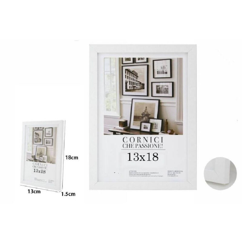 foto del prodotto trade shop traesio cornice per foto fotografie quadri tele poster portafoto 13 x 18 cm bianca 63146 
