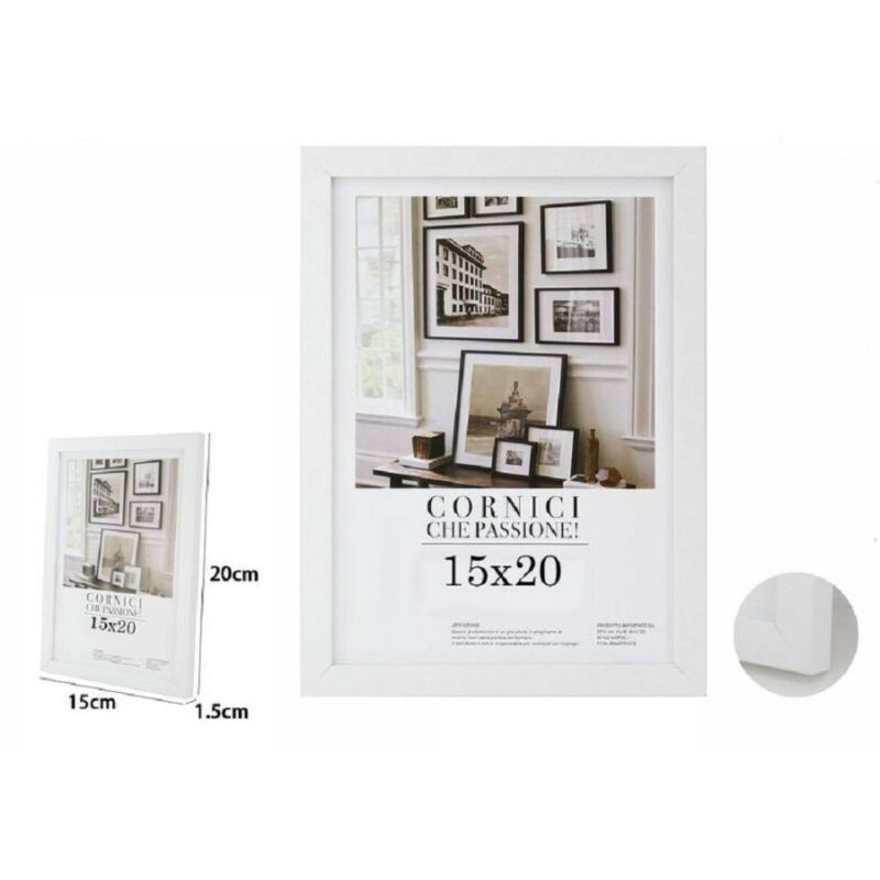 foto del prodotto trade shop traesio cornice per foto fotografie quadri tele poster portafoto 15 x 20 cm bianca 63147 