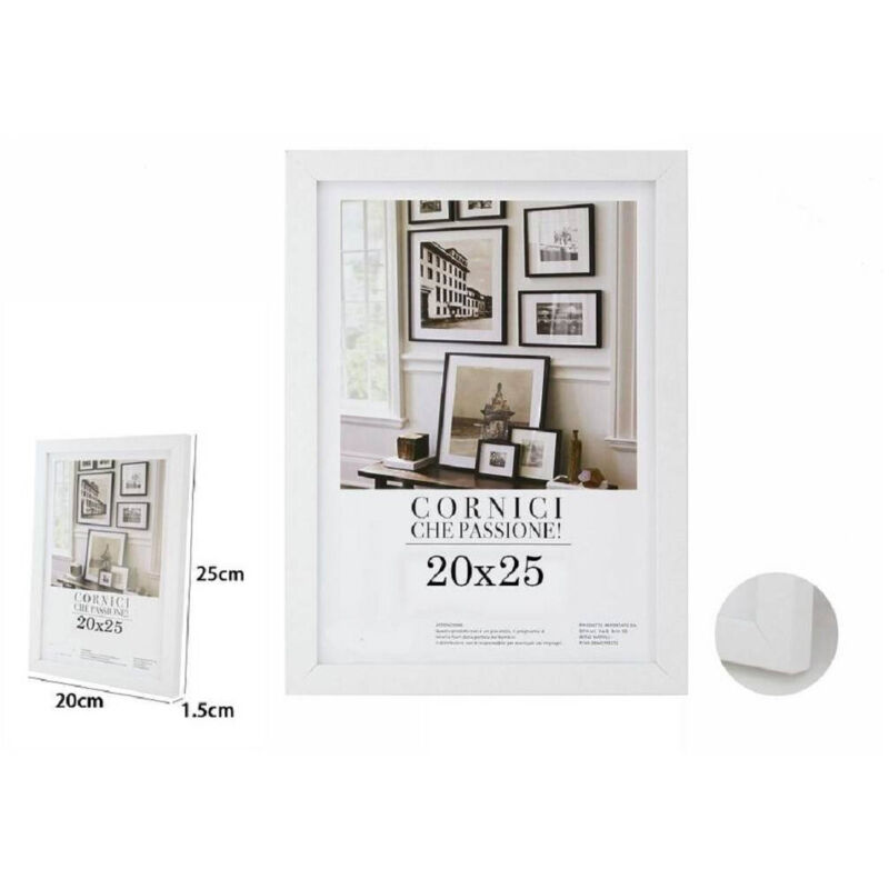 foto del prodotto trade shop traesio cornice per foto fotografie quadri tele poster portafoto 20 x 25 cm bianca 63148 