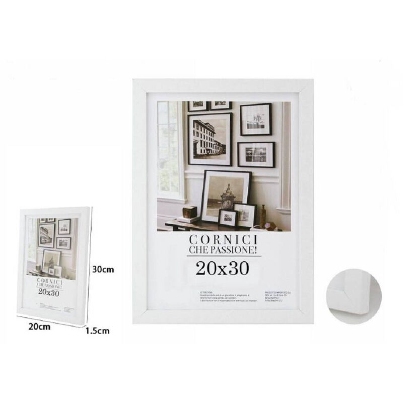 foto del prodotto trade shop traesio cornice per foto fotografie quadri tele poster portafoto 20 x 30 cm bianca 63149 