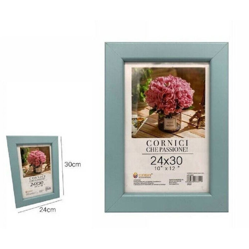 foto del prodotto trade shop traesio cornice per foto fotografie quadri tele poster portafoto 24 x 30cm azzurra 68619 