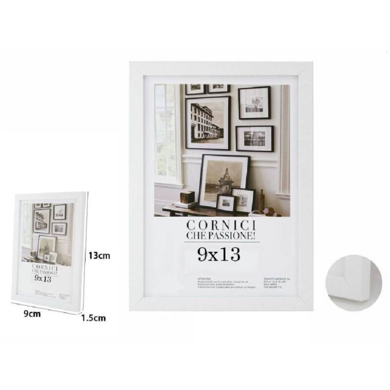 foto del prodotto trade shop traesio cornice per foto fotografie quadri tele poster portafoto 9 x 13 cm bianca 63144 